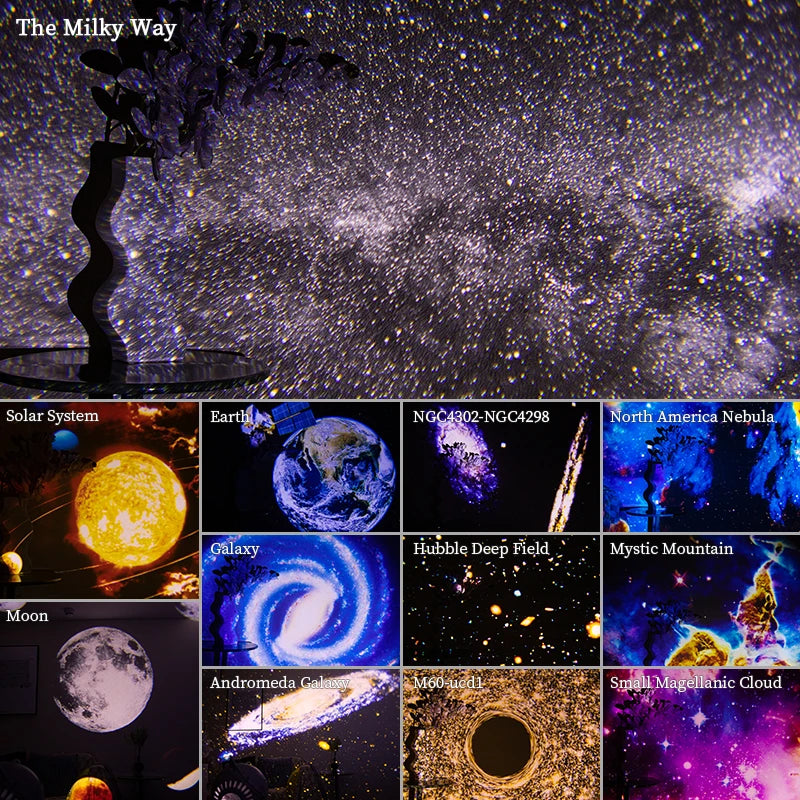 Nova Glow Space™ HD Galaxy Projector (12-in-1 Planetarium — Basic Version BL-DQY02)